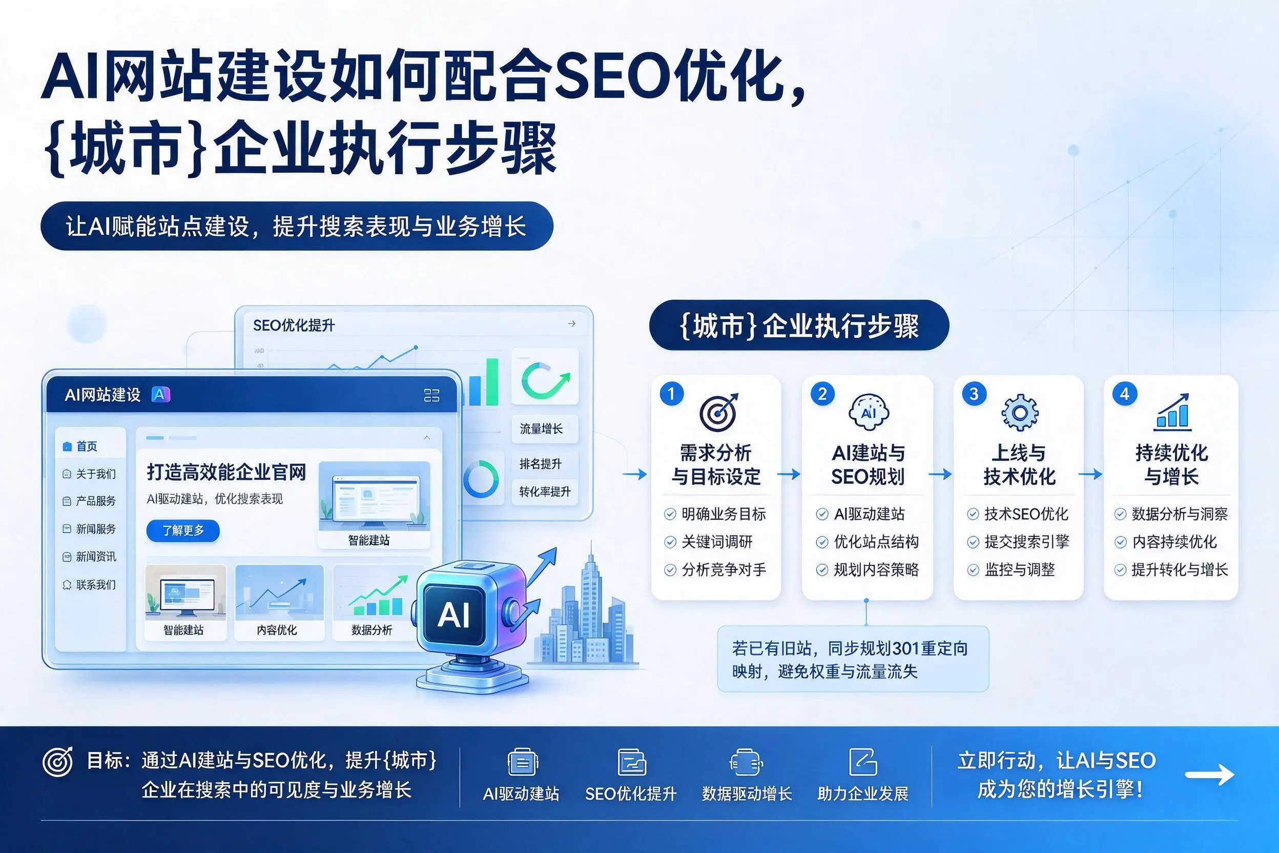 AI网站建设如何配合SEO优化，安顺企业执行步骤
