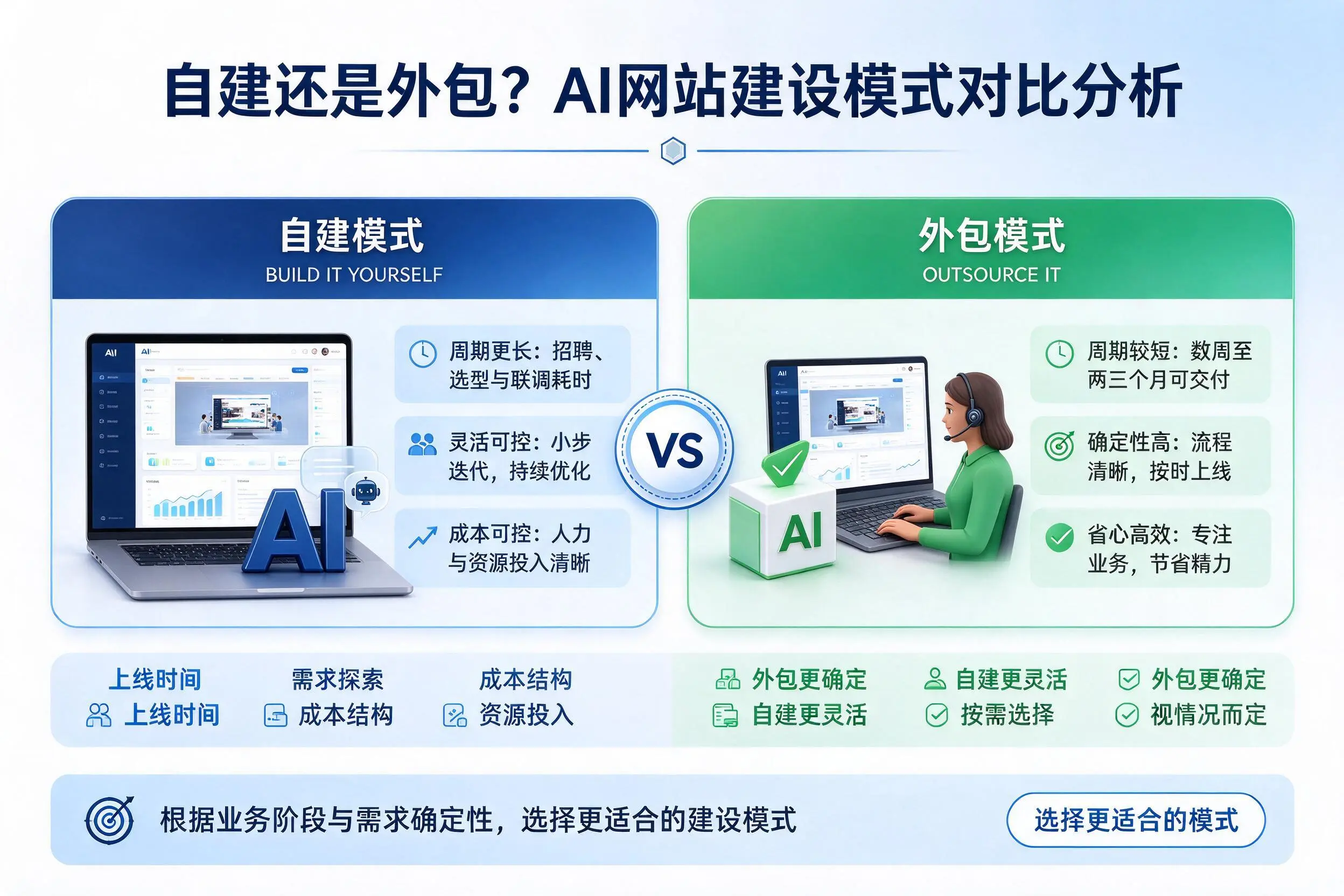 自建还是外包？安顺AI网站建设模式对比分析