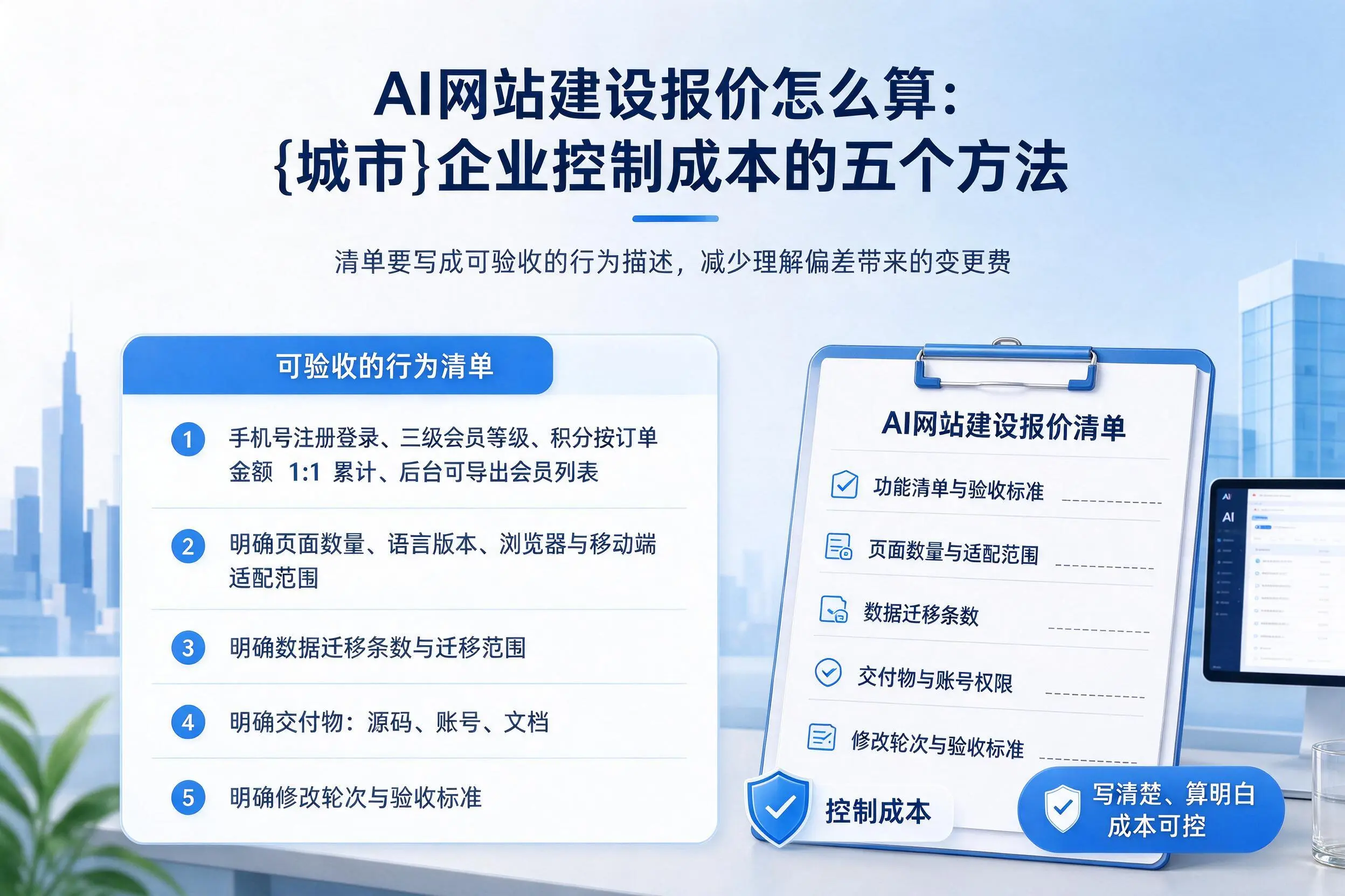 AI网站建设报价怎么算：安顺企业控制成本的五个方法